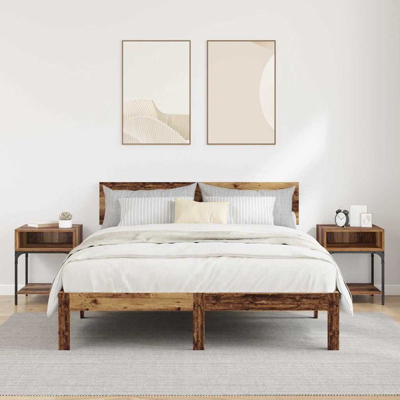 Casa si Gradina - Mobilier - Comode si corpuri - Noptiere - Noptiera 2 pcs Lemn vechi 40 x 40 x 50 cm Lemn compozit - Infinity.ro