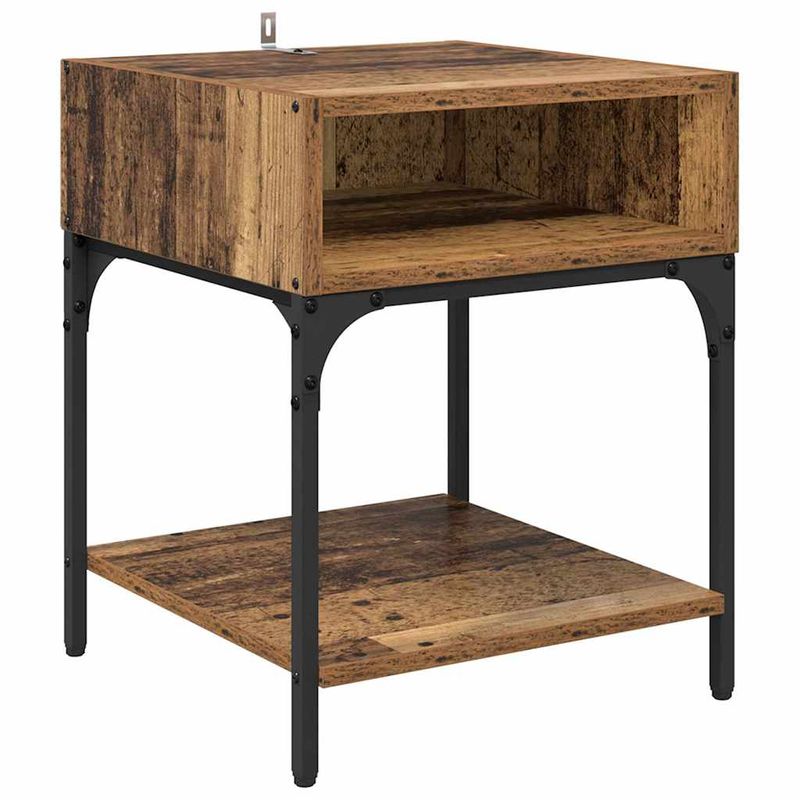 Casa si Gradina - Mobilier - Comode si corpuri - Noptiere - Noptiera 2 pcs Lemn vechi 40 x 40 x 50 cm Lemn compozit - Infinity.ro