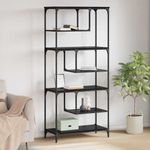 Casa si Gradina - Mobilier - Biblioteci si rafturi - Biblioteci - Biblioteca Stejar negru 81 x 36 x 176 cm Lemn compozit - Infinity.ro