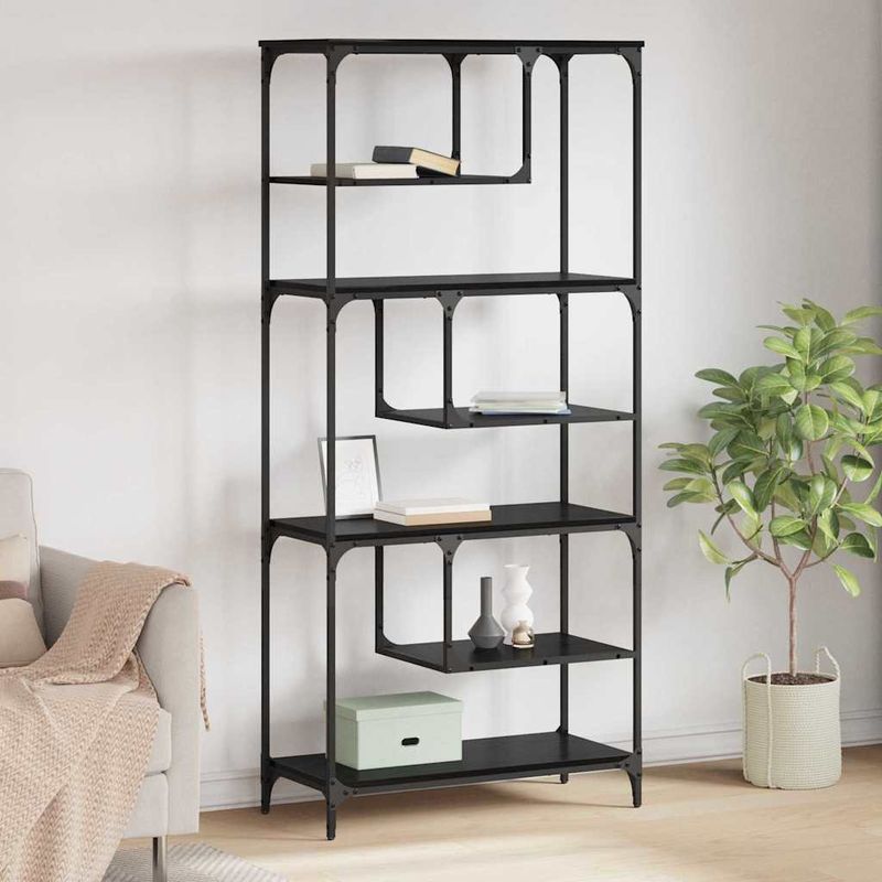 Casa si Gradina - Mobilier - Biblioteci si rafturi - Biblioteci - Biblioteca Stejar negru 81 x 36 x 176 cm Lemn compozit - Infinity.ro