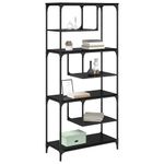 Casa si Gradina - Mobilier - Biblioteci si rafturi - Biblioteci - Biblioteca Stejar negru 81 x 36 x 176 cm Lemn compozit - Infinity.ro