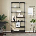Casa si Gradina - Mobilier - Biblioteci si rafturi - Biblioteci - Biblioteca Stejar negru 81 x 36 x 176 cm Lemn compozit - Infinity.ro