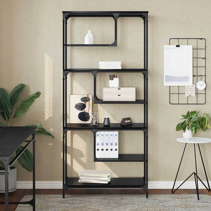 Casa si Gradina - Mobilier - Biblioteci si rafturi - Biblioteci - Biblioteca Stejar negru 81 x 36 x 176 cm Lemn compozit - Infinity.ro