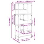Casa si Gradina - Mobilier - Biblioteci si rafturi - Biblioteci - Biblioteca Stejar negru 81 x 36 x 176 cm Lemn compozit - Infinity.ro