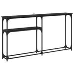 Casa si Gradina - Mobilier - Comode si corpuri - Console - MasaConsole Stejar negru 145x22.5x75cm Lemn compozit - Infinity.ro