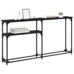 Casa si Gradina - Mobilier - Comode si corpuri - Console - MasaConsole Stejar negru 145x22.5x75cm Lemn compozit - Infinity.ro