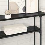 Casa si Gradina - Mobilier - Comode si corpuri - Console - MasaConsole Stejar negru 145x22.5x75cm Lemn compozit - Infinity.ro