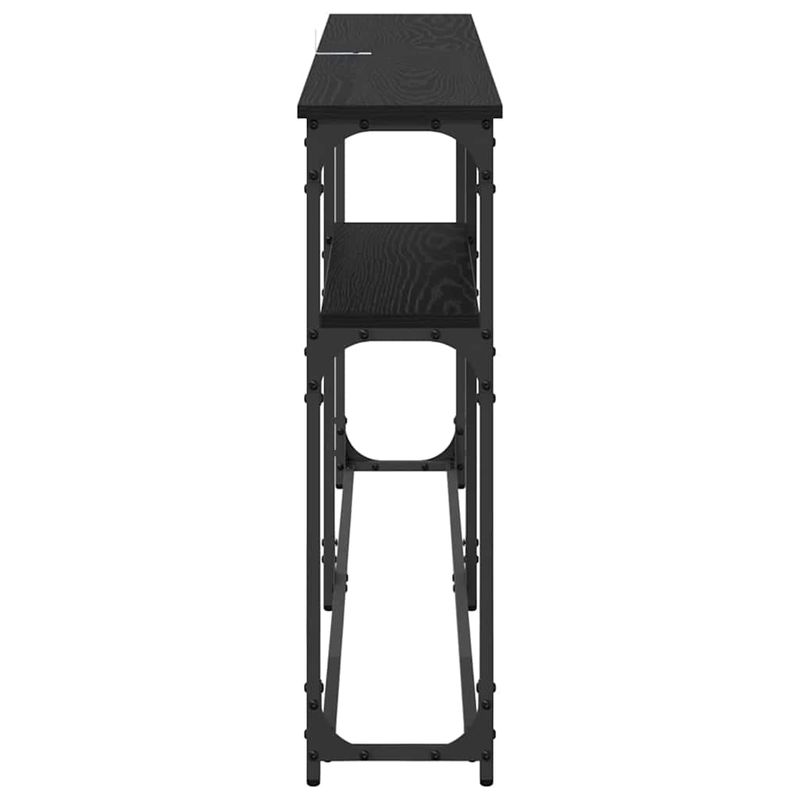 Casa si Gradina - Mobilier - Comode si corpuri - Console - MasaConsole Stejar negru 145x22.5x75cm Lemn compozit - Infinity.ro