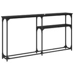 Casa si Gradina - Mobilier - Comode si corpuri - Console - MasaConsole Stejar negru 145x22.5x75cm Lemn compozit - Infinity.ro