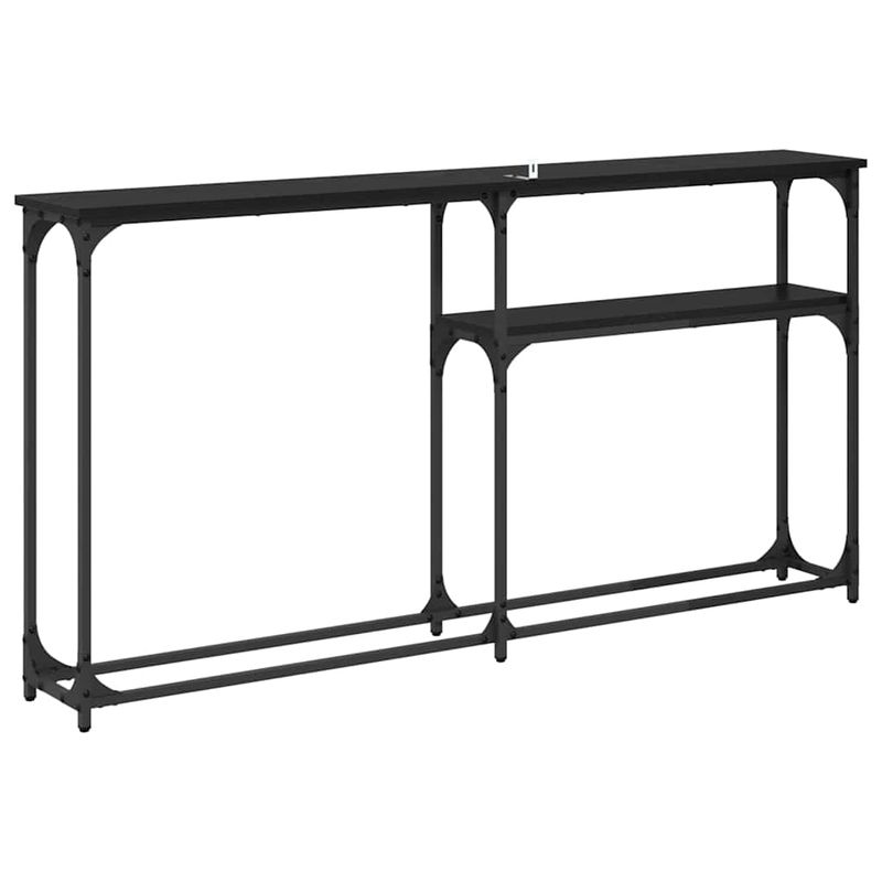 Casa si Gradina - Mobilier - Comode si corpuri - Console - MasaConsole Stejar negru 145x22.5x75cm Lemn compozit - Infinity.ro