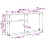 Casa si Gradina - Mobilier - Comode si corpuri - Console - MasaConsole Stejar negru 145x22.5x75cm Lemn compozit - Infinity.ro