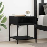 Casa si Gradina - Mobilier - Comode si corpuri - Noptiere - Noptiera Stejar negru 40 x 40 x 50 cm Lemn compozit - Infinity.ro