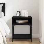Casa si Gradina - Mobilier - Comode si corpuri - Noptiere - Noptiera Stejar negru 40 x 40 x 50 cm Lemn compozit - Infinity.ro