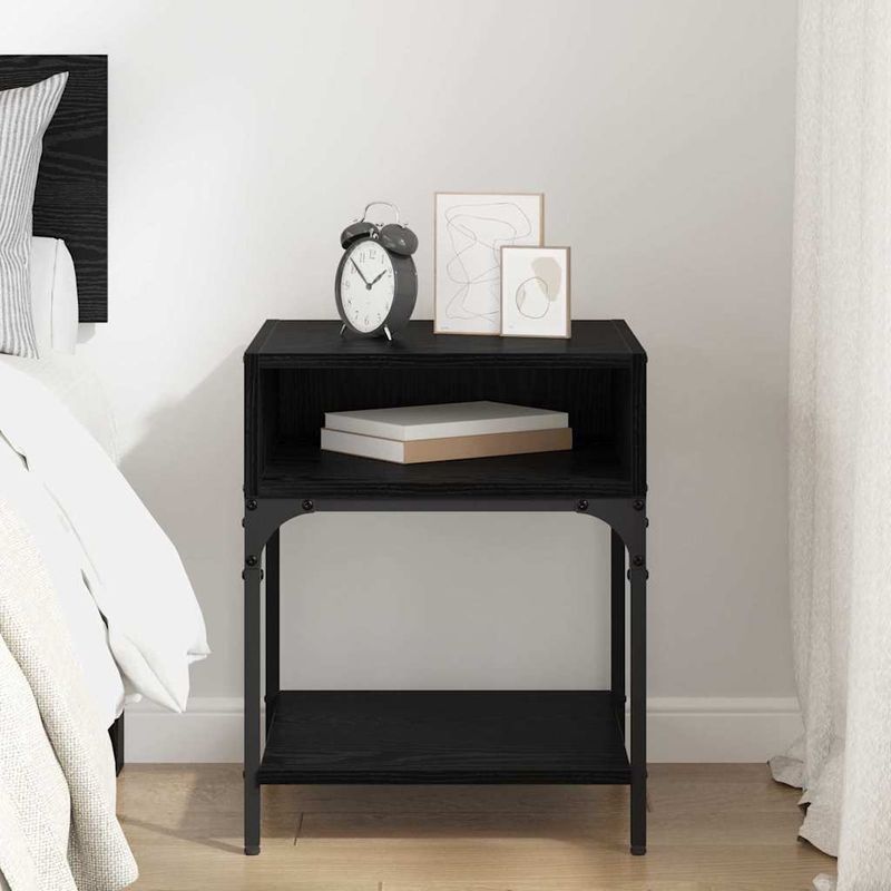 Casa si Gradina - Mobilier - Comode si corpuri - Noptiere - Noptiera Stejar negru 40 x 40 x 50 cm Lemn compozit - Infinity.ro