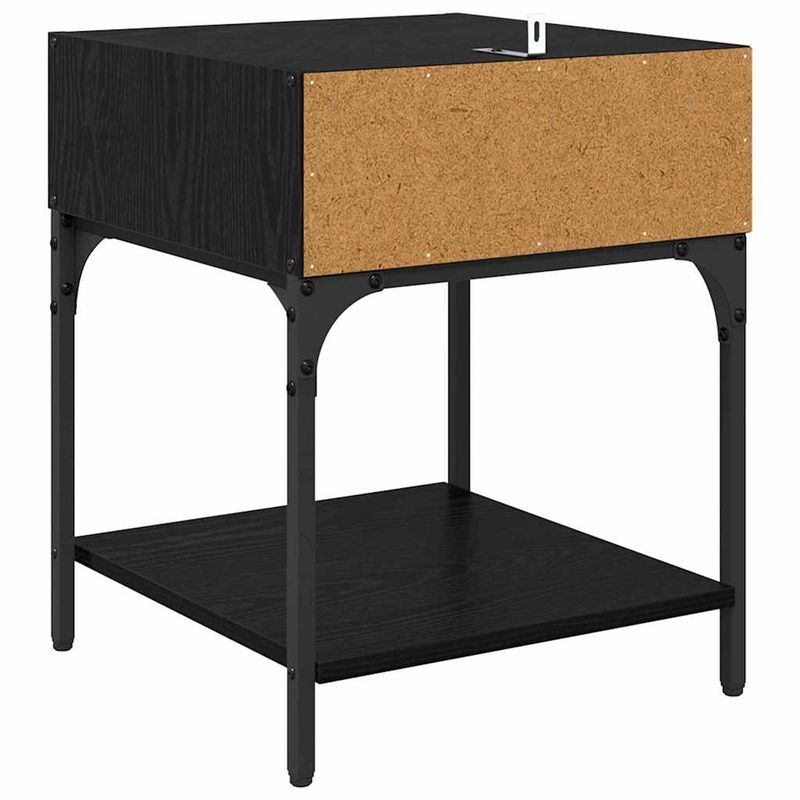 Casa si Gradina - Mobilier - Comode si corpuri - Noptiere - Noptiera Stejar negru 40 x 40 x 50 cm Lemn compozit - Infinity.ro