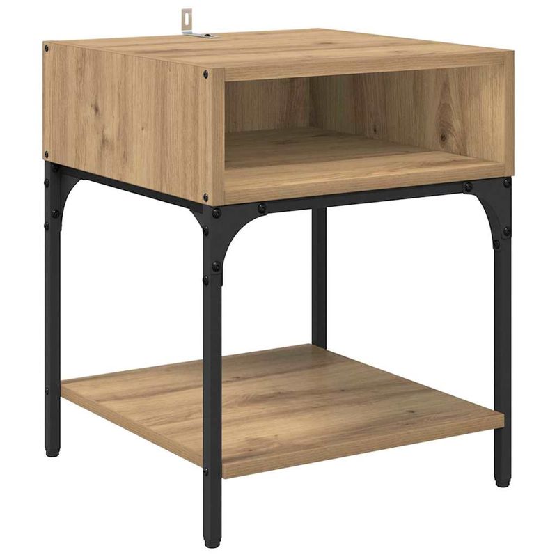 Casa si Gradina - Mobilier - Comode si corpuri - Noptiere - Noptiera stejar artizanal 40 x 40 x 50 cm Lemn compozit - Infinity.ro