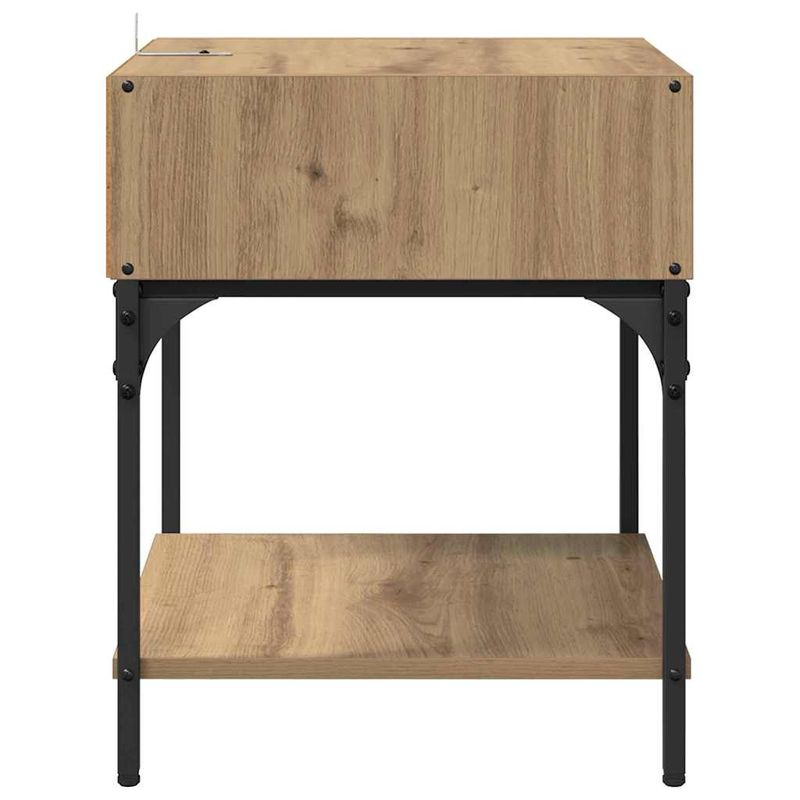 Casa si Gradina - Mobilier - Comode si corpuri - Noptiere - Noptiera stejar artizanal 40 x 40 x 50 cm Lemn compozit - Infinity.ro