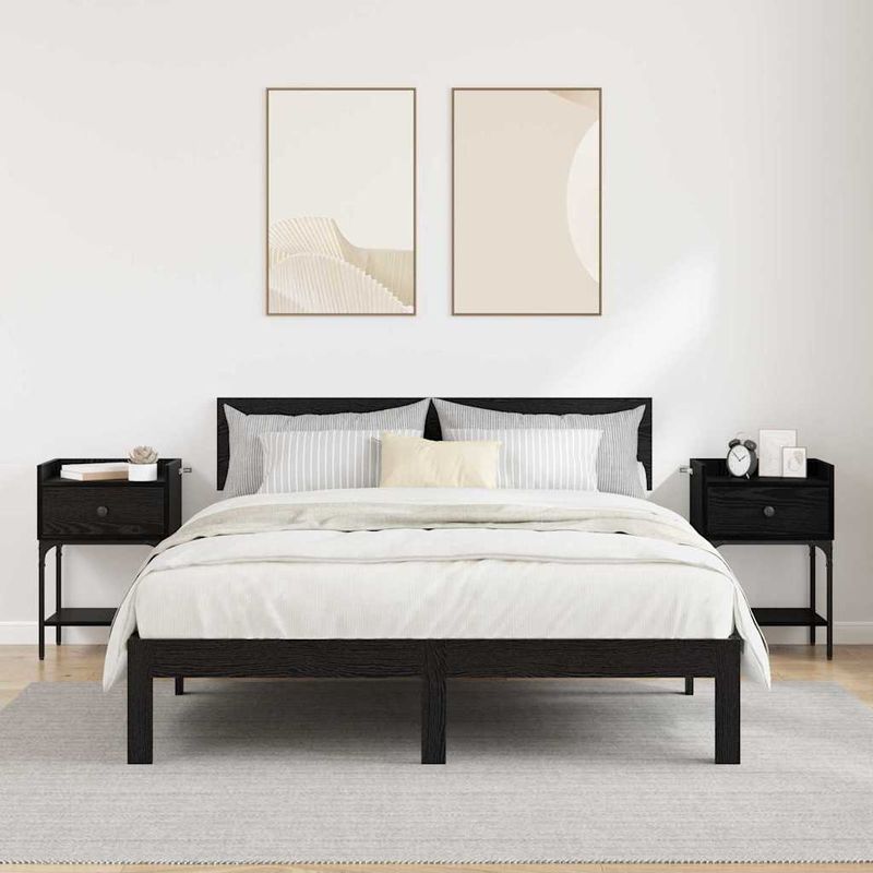 Casa si Gradina - Mobilier - Comode si corpuri - Noptiere - Noptiera 2 pcs Stejar negru 40 x 29 x 60 cm Lemn compozit - Infinity.ro