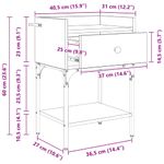 Casa si Gradina - Mobilier - Comode si corpuri - Noptiere - Noptiera 2 pcs Stejar negru 40 x 29 x 60 cm Lemn compozit - Infinity.ro