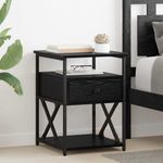 Casa si Gradina - Mobilier - Comode si corpuri - Noptiere - Noptiera cu sertar 2 pcs Stejar negru 40 x 42 x 55 cm - Infinity.ro