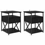 Casa si Gradina - Mobilier - Comode si corpuri - Noptiere - Noptiera cu sertar 2 pcs Stejar negru 40 x 42 x 55 cm - Infinity.ro
