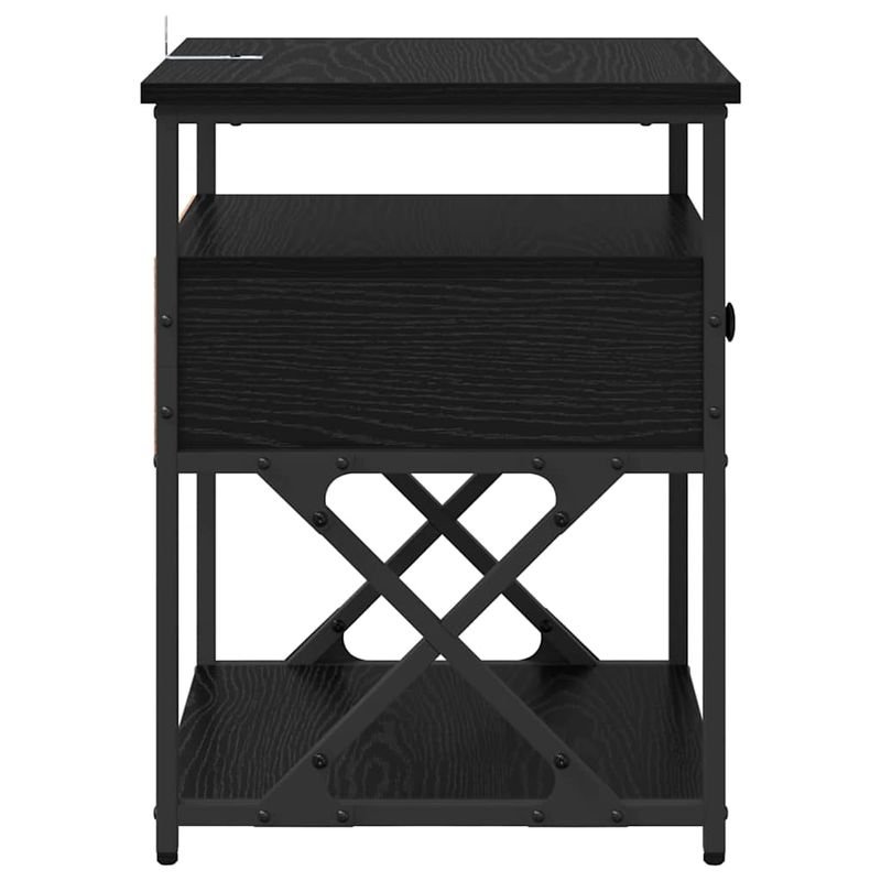 Casa si Gradina - Mobilier - Comode si corpuri - Noptiere - Noptiera cu sertar 2 pcs Stejar negru 40 x 42 x 55 cm - Infinity.ro