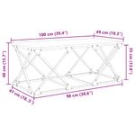 Casa si Gradina - Mobilier - Mese si birouri - Masute de cafea - Masa de cafea stejar artizanal 100 x 49 x 40 cm Lemn compozit - Infinity.ro