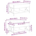 Casa si Gradina - Mobilier - Mese si birouri - Masute de cafea - Masa de cafea Lemn vechi 100 x 55 x 50 cm Lemn compozit - Infinity.ro