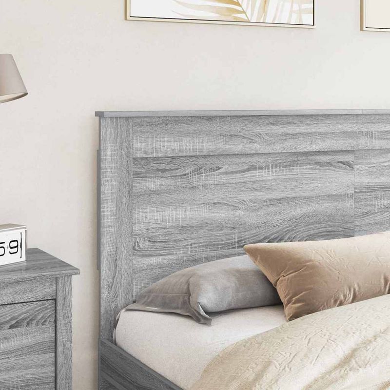 Casa si Gradina - Mobilier - Paturi si accesorii - Accesorii paturi - Tablie de pat cu aripioare gri deschis 163x23x78/88 cm textil - Infinity.ro