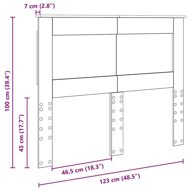 Casa si Gradina - Mobilier - Paturi si accesorii - Accesorii paturi - Tablie de pat 140 cm din lemn masiv de salcam, mărime 140x1.5x50 cm - Infinity.ro
