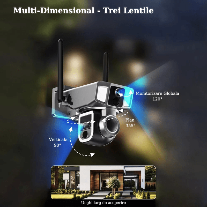 Casa si Gradina - Electrice - Smart Home - Camere de supraveghere - Camera Supraveghere Ultra HD, Conexiune Wi-Fi sau SIM, Panou Solar, Detectie , Comunicare Bidirectionala, Night Vision - Infinity.ro
