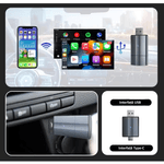 Auto si Moto - Electronice auto - Multimedia auto - Adaptor wireless CarPlay & Android Auto 2-in-1 ZYTEQ®️ PL2, iOS 10+/Android 11+, WiFi 5GHz, Plug-and-Play, gri - Infinity.ro