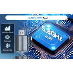 Auto si Moto - Electronice auto - Multimedia auto - Adaptor wireless CarPlay & Android Auto 2-in-1 ZYTEQ®️ PL2, iOS 10+/Android 11+, WiFi 5GHz, Plug-and-Play, gri - Infinity.ro