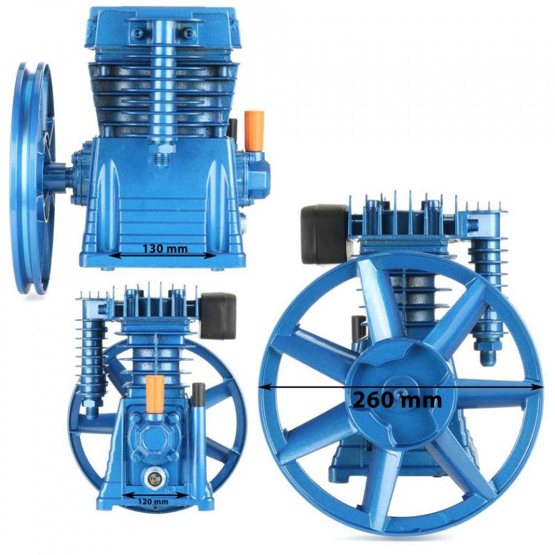 Casa si Gradina - Electrice - Echipamente electrice - Compresoare - Cap compresor de aer cu 2 pistoane 300l/min 2.2-3 kW 10 bari Barracuda B-AC2055 - Infinity.ro