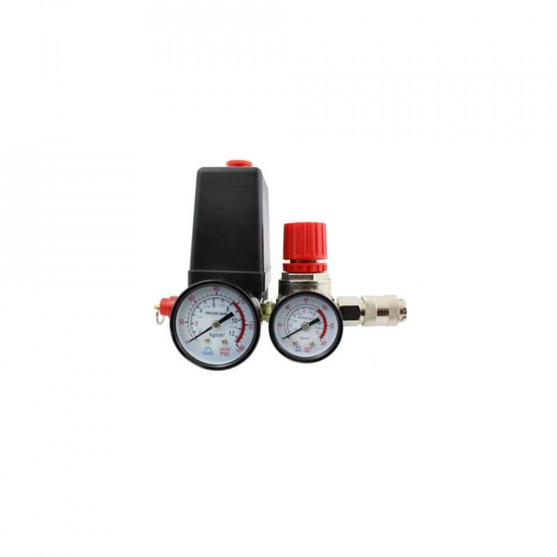 Casa si Gradina - Electrice - Echipamente electrice - Accesorii compresoare - Presostat compresor aer cu supapa si regulator de presiune cu cuple rapide 20A 220V 6-8 bari B-AC011F - Infinity.ro