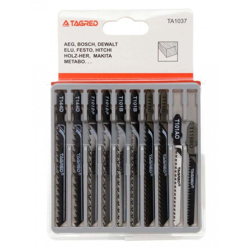 Casa si Gradina - Constructii - Scule electrice si accesorii - Scule multifunctionale si accesorii - Set 10 lame diferite utilizari pentru ferastraie tip pendular TA1037 TAGRED - Infinity.ro