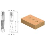 Casa si Gradina - Constructii - Scule electrice si accesorii - Seturi si accesorii pentru gaurit si insurubat - Burghiu CMS gauri infundate coada cilindrica aplatisata surub reglaj D8.2x27x57.5 Z2+2 STG - Infinity.ro