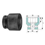 Casa si Gradina - Constructii - Scule de mana si unelte - Chei si truse chei - Cap cheie tubulara de impact 1'' 6 laturi, scurt 43 - Infinity.ro