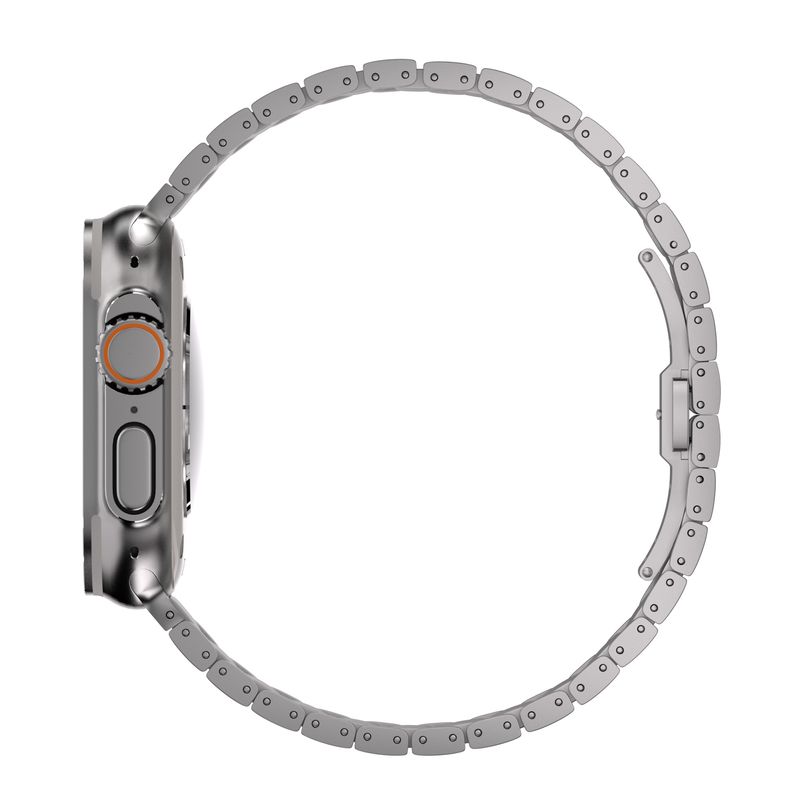Laptop, Telefoane si Tablete - Wearables si gadgeturi - Wearables - Accesorii wearables - Curea titan Grad 2 LUVLU™ pentru Apple Watch Ultra / Ultra 2 (49mm) - finisaj DLC rezistent la uzura - Infinity.ro