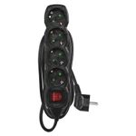 Casa si Gradina - Electrice - Accesorii electrice - Prelungitoare, triple, fise - Prelungitor electric 5m 4x Priza Schucko negru cu protectie copii - Infinity.ro