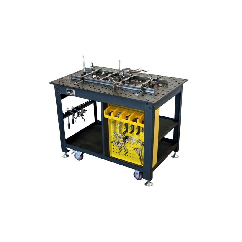 Casa si Gradina - Constructii - Scule de mana si unelte - Mese si bancuri de lucru - KIT Banc de Sudura PROFESIONAL 1200x750 mm, 66 Accesorii incluse, Rhino Cart®, TDQ612075-K1 - Infinity.ro