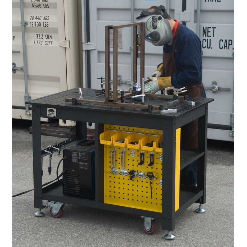 Casa si Gradina - Constructii - Scule de mana si unelte - Mese si bancuri de lucru - KIT Banc de Sudura PROFESIONAL 1200x750 mm, 66 Accesorii incluse, Rhino Cart®, TDQ612075-K1 - Infinity.ro