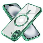 Laptop, Telefoane si Tablete - Telefoane mobile si accesorii - Accesorii Telefoane - Huse telefoane - Husa pentru iPhone 16 - Techsuit Luxury Crystal MagSafe - Light Green - Infinity.ro