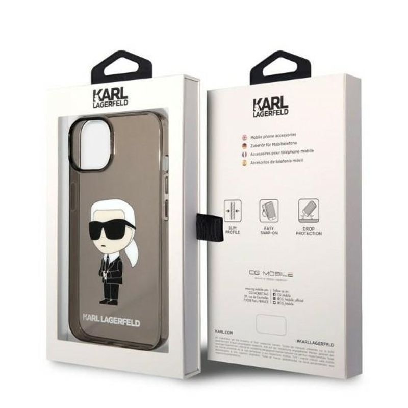 Laptop, Telefoane si Tablete - Telefoane mobile si accesorii - Accesorii Telefoane - Huse telefoane - Husa iPhone 14 Plus - Karl Lagerfeld Hardcase (KLHCP14MHNIKTCK) - Ikonik Karl Lagerfeld - Infinity.ro