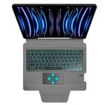 Laptop, Telefoane si Tablete - Tablete si accesorii tablete - Accesorii Tablete - Huse tablete - Husa cu Tastatura pentru iPad Pro 12.9 (2018/2020/2021/2022) / Air 13 (2024) - Techsuit KeyTab Pro - Black - Infinity.ro