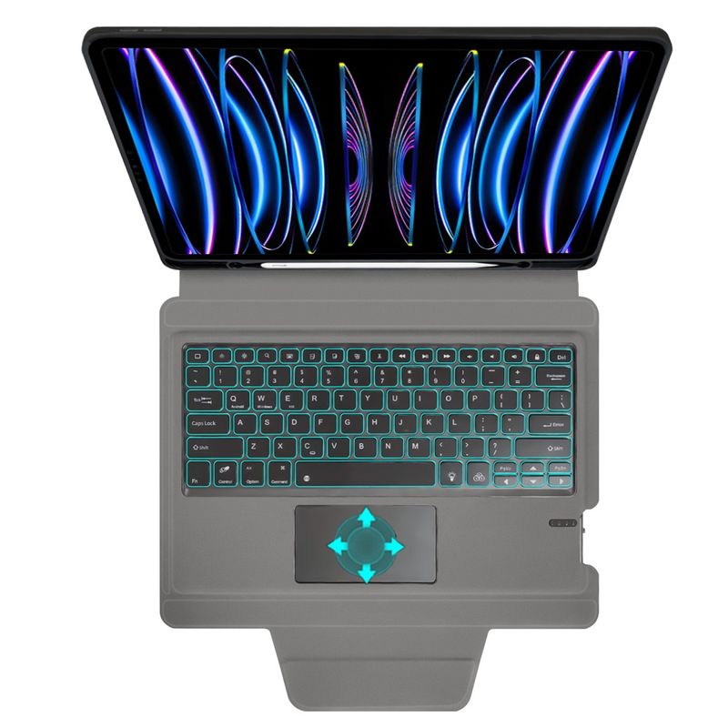Laptop, Telefoane si Tablete - Tablete si accesorii tablete - Accesorii Tablete - Huse tablete - Husa cu Tastatura pentru iPad Pro 12.9 (2018/2020/2021/2022) / Air 13 (2024) - Techsuit KeyTab Pro - Black - Infinity.ro