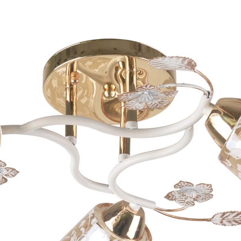 Casa si Gradina - Decoratiuni - Aromaterapie si lumanari - Lumanari si candele - Candelabru Karma LY-3351, 3xE27, auriu+alb antic+bej, IP20, Klausen - Infinity.ro