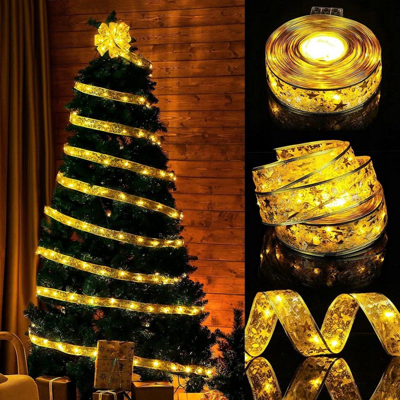 Casa si Gradina - Decoratiuni - Decoratiuni petrecere - Bannere si ghirlande decorative - Panglica LED, 100 leduri, 10 metri, alimentare cu baterii, lumina calda(2700K), Masterled - Infinity.ro