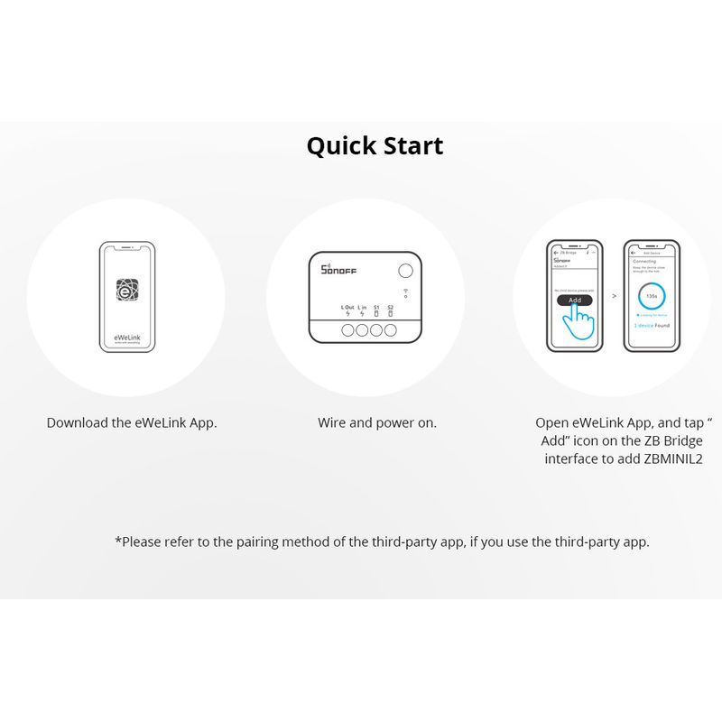 Casa si Gradina - Electrice - Smart Home - Centrale si module smart home - Releu Zigbee Sonoff MiniL2 Extreme - Infinity.ro