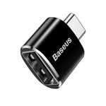 Laptop, Telefoane si Tablete - Telefoane mobile si accesorii - Accesorii Telefoane - Cabluri si adaptoare telefoane - Adaptor USB la USB-C 2.4A, negru, Baseus - Infinity.ro